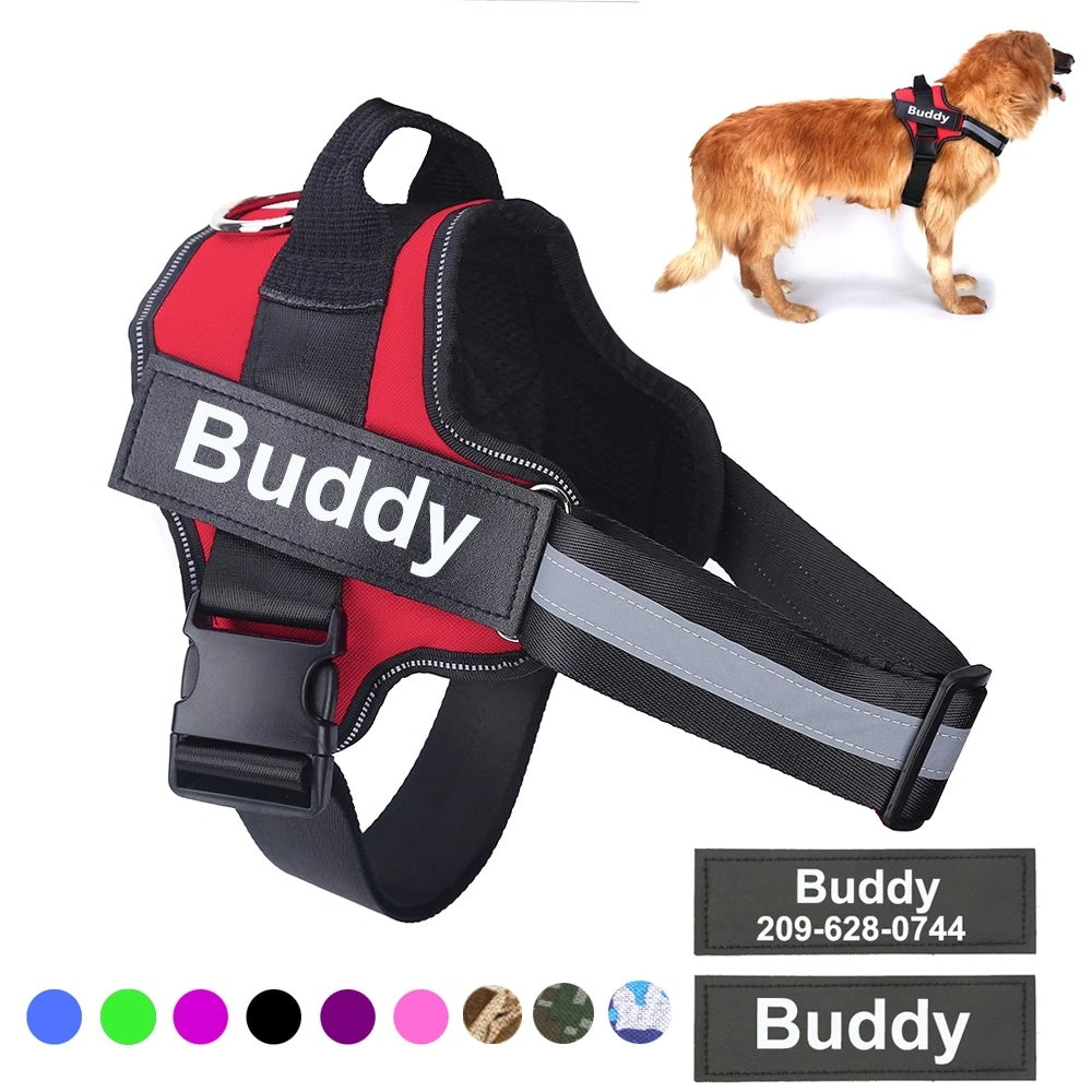 DoxieDay Custom Dog Harness – Personalized with Name & Phone Number